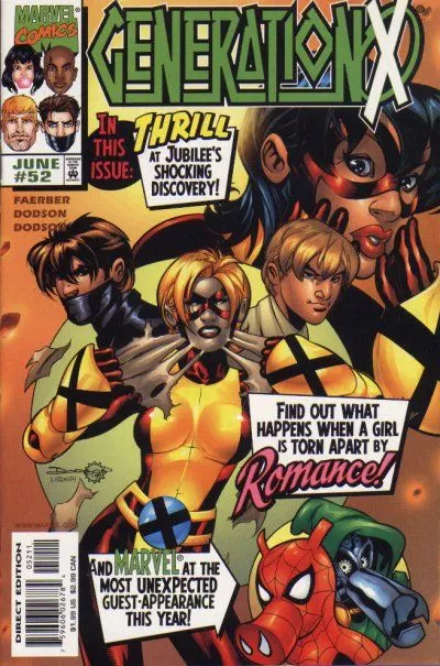 Generation X, Vol. 1 #52 Direct Edition comic book cover, 1999