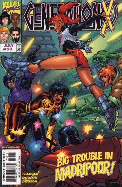 Generation X, Vol. 1 #53 Direct Edition comic book cover, 1999