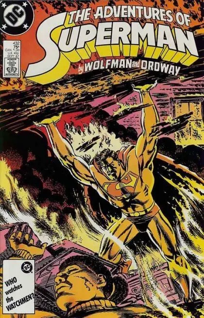 The Adventures of Superman #432 Direct Edition comic book cover, 1987