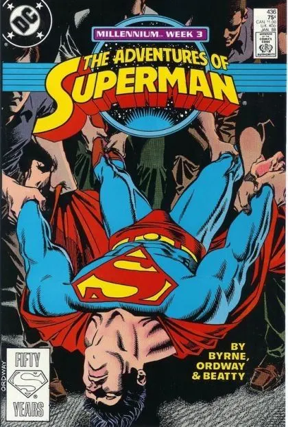 The Adventures of Superman #436 Direct Edition comic book cover, 1988