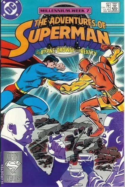 The Adventures of Superman #437 Direct Edition comic book cover, 1988