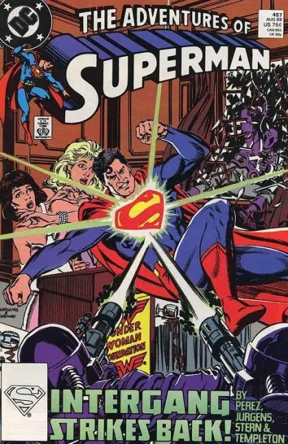 The Adventures of Superman #457 Direct Edition comic book cover, 1989