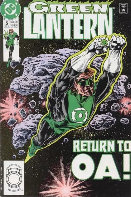 Green Lantern, Vol. 3 #5 Direct Edition comic book cover, 1990