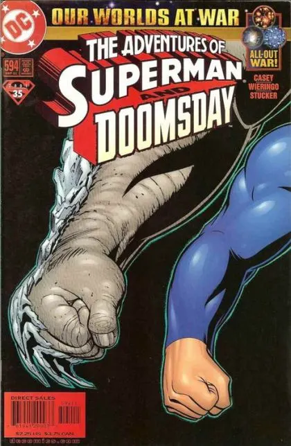 The Adventures of Superman #594 Direct Edition comic book cover, 2001