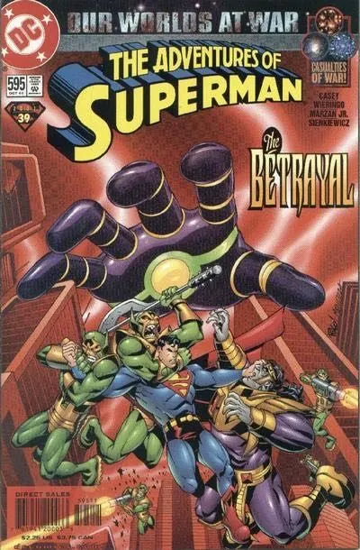 The Adventures of Superman #595 Direct Edition comic book cover, 2001