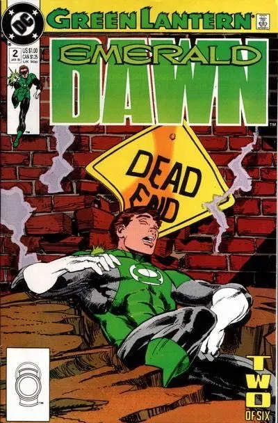 Green Lantern: Emerald Dawn #2 Direct Edition comic book cover, 1990