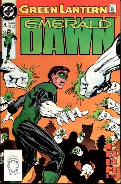 Green Lantern: Emerald Dawn #4 Direct Edition comic book cover, 1990