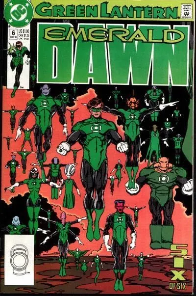 Green Lantern: Emerald Dawn #6 Direct Edition comic book cover, 1990