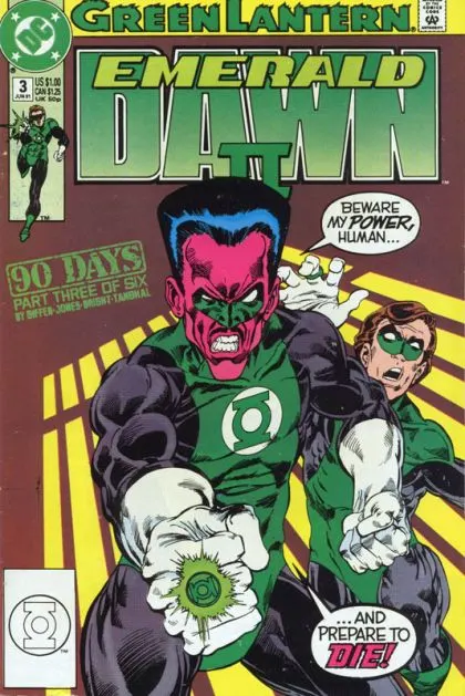 Green Lantern: Emerald Dawn II #3 Direct Edition comic book cover, 1991