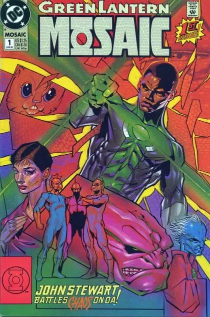 Green Lantern: Mosaic #1 Direct Edition comic book cover, 1992