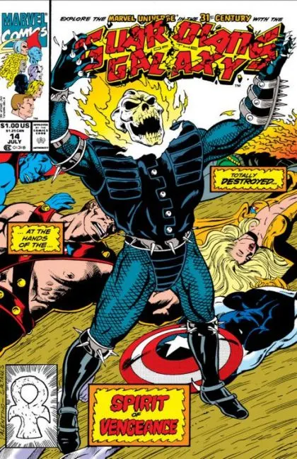Guardians of the Galaxy, Vol. 1 #14 Direct Edition comic book cover, 1991