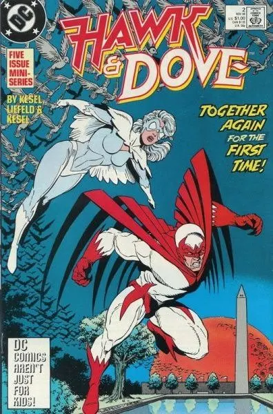 Hawk & Dove, Vol. 2 #2 Direct Edition comic book cover, 1988