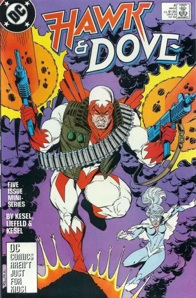 Hawk & Dove, Vol. 2 #4 Direct Edition comic book cover, 1989