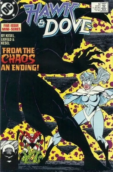Hawk & Dove, Vol. 2 #5 Direct Edition comic book cover, 1989