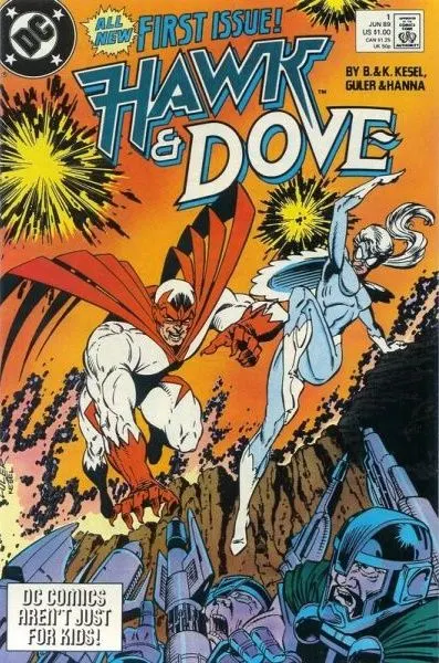 Hawk & Dove, Vol. 3 #1 Direct Edition comic book cover, 1989