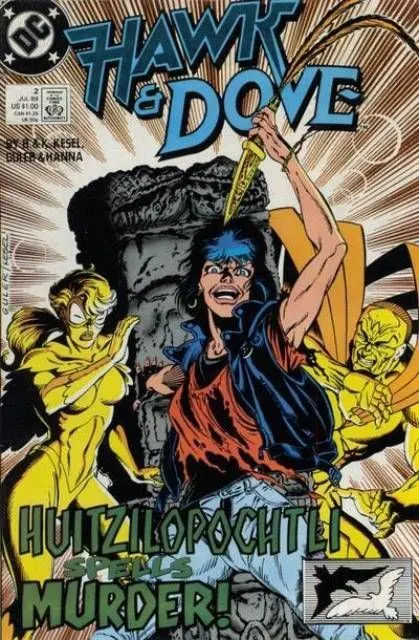 Hawk & Dove, Vol. 3 #2 Direct Edition comic book cover, 1989