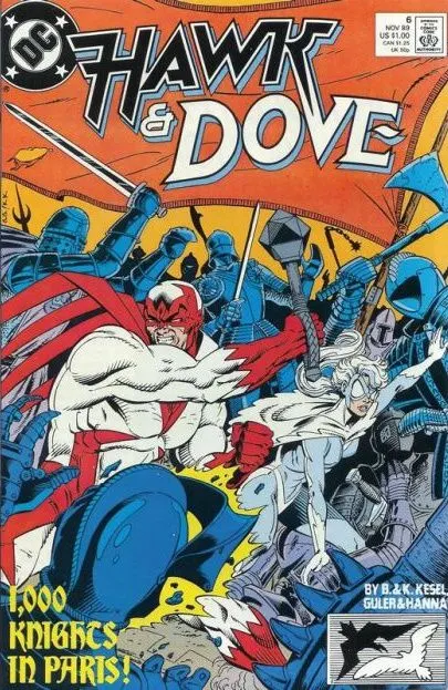 Hawk & Dove, Vol. 3 #6 Direct Edition comic book cover, 1989