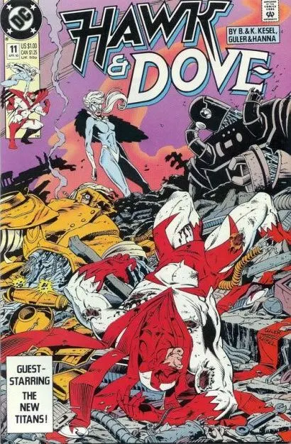 Hawk & Dove, Vol. 3 #11 Direct Edition comic book cover, 1990
