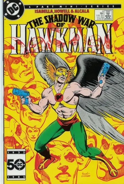 The Shadow War of Hawkman #2 Direct Edition comic book cover, 1985