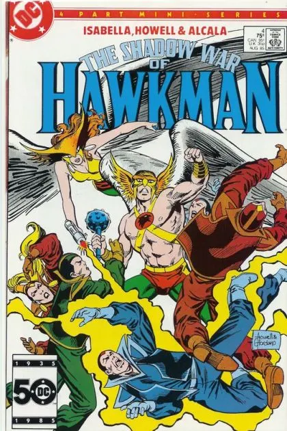 The Shadow War of Hawkman #4 Direct Edition comic book cover, 1985
