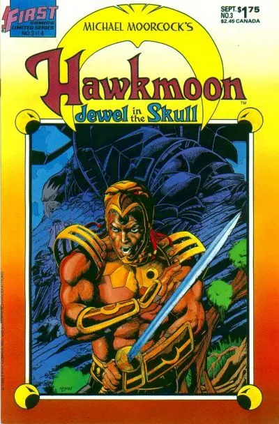 Hawkmoon: Jewel in the Skull #3 comic book cover, 1986