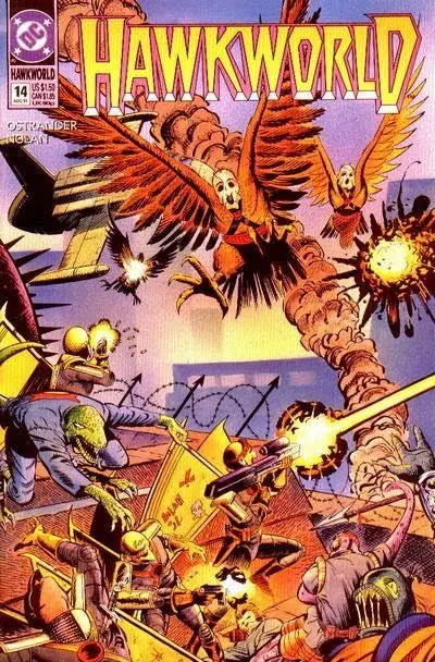 Hawkworld, Vol. 2 #14 comic book cover, 1991