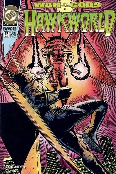Hawkworld, Vol. 2 #15 comic book cover, 1991