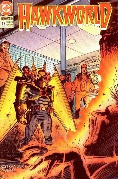 Hawkworld, Vol. 2 #17 comic book cover, 1991