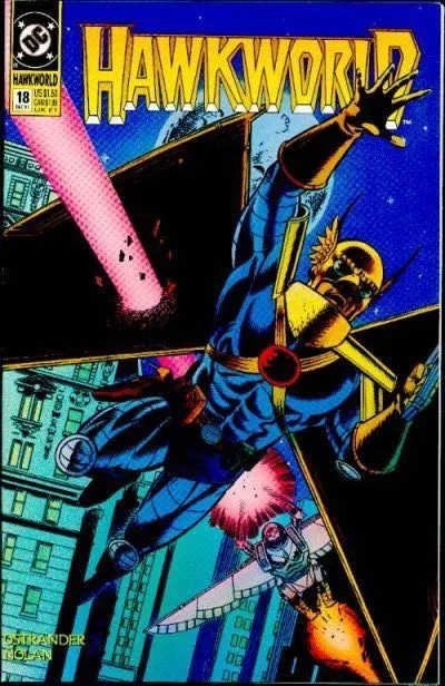Hawkworld, Vol. 2 #18 comic book cover, 1991
