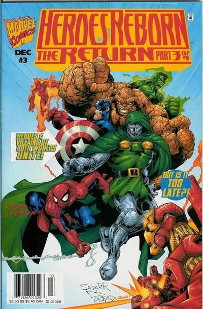 Heroes Reborn: The Return #3 Newsstand Edition comic book cover, 1997