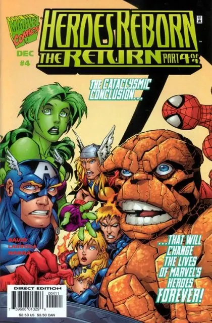 Heroes Reborn: The Return #4 Direct Edition comic book cover, 1997