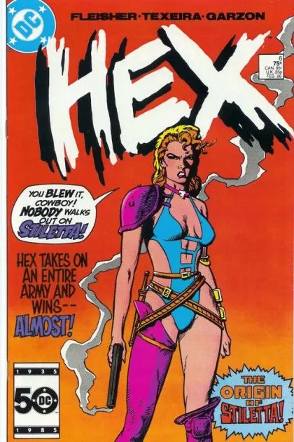 Hex #6 Direct Edition comic book cover, 1986
