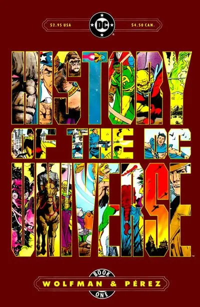 History of the DC Universe #1 comic book cover, 1987