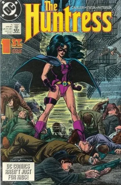 Huntress, Vol. 1 #1 Direct Edition comic book cover, 1989