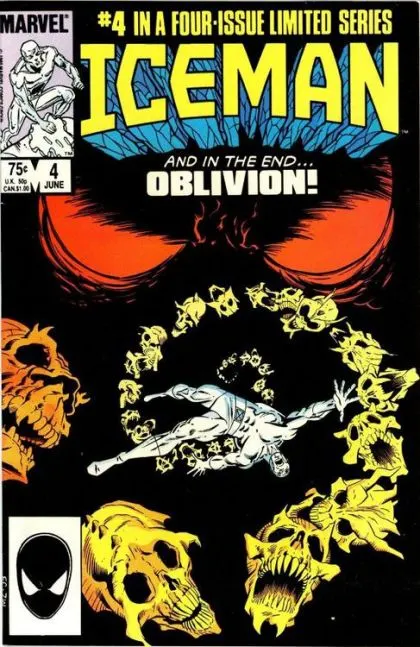 Iceman, Vol. 1 #4 Direct Edition comic book cover, 1985