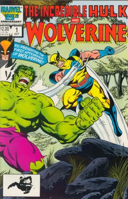 The Incredible Hulk and Wolverine #1 Direct Edition comic book cover, 1986