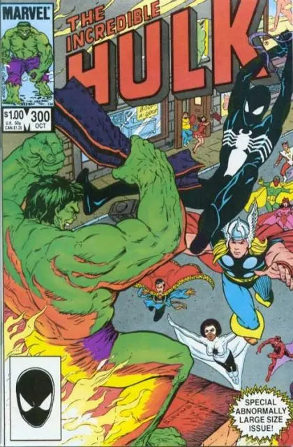 The Incredible Hulk, Vol. 1 #300 Direct Edition comic book cover, 1984