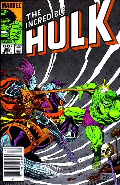 The Incredible Hulk, Vol. 1 #302 Newsstand Edition comic book cover, 1984