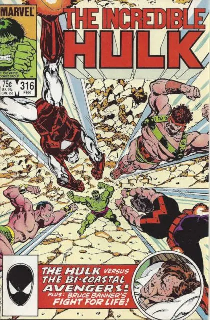 The Incredible Hulk, Vol. 1 #316 Direct Edition comic book cover, 1986
