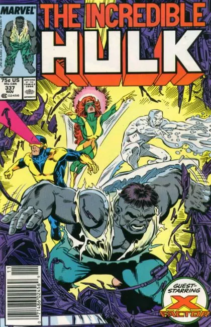 The Incredible Hulk, Vol. 1 #337 Newsstand Edition comic book cover, 1987
