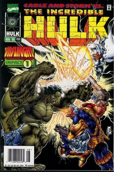 The Incredible Hulk, Vol. 1 #444 Newsstand Edition comic book cover, 1996