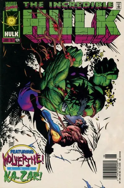 The Incredible Hulk, Vol. 1 #454 Newsstand Edition comic book cover, 1997