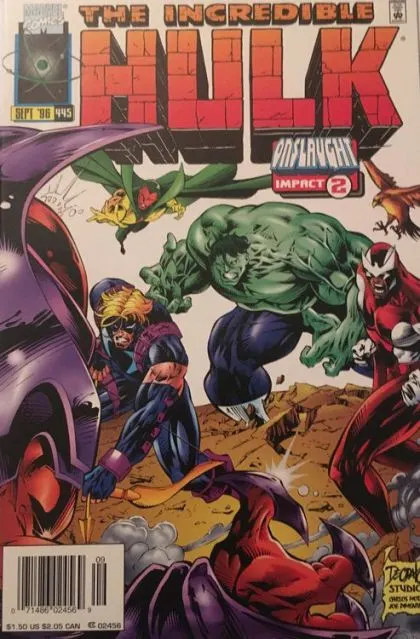 The Incredible Hulk, Vol. 1 #445 Newsstand Edition comic book cover, 1996