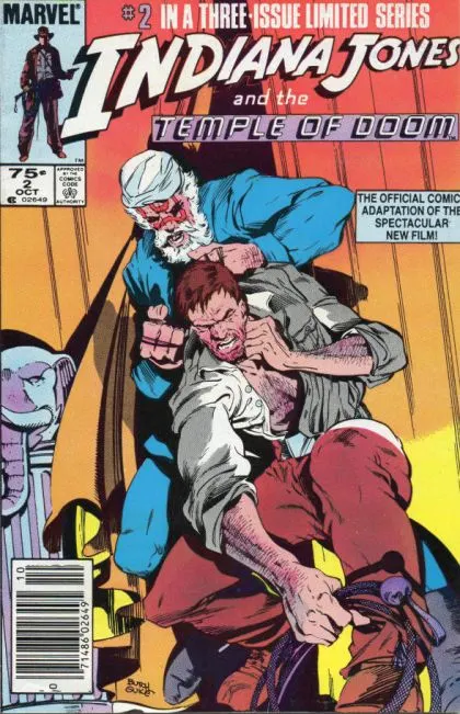 Indiana Jones and the Temple of Doom #2 Newsstand Edition comic book cover, 1984
