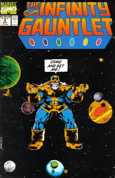 Infinity Gauntlet, Vol. 1 #4 Direct Edition comic book cover, 1991