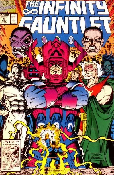 Infinity Gauntlet, Vol. 1 #5 Direct Edition comic book cover, 1991