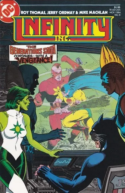 Infinity Inc., Vol. 1 #8 comic book cover, 1984