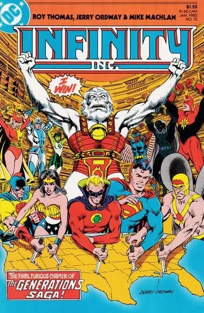 Infinity Inc., Vol. 1 #10 comic book cover, 1985