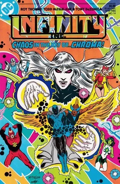 Infinity Inc., Vol. 1 #14 comic book cover, 1985