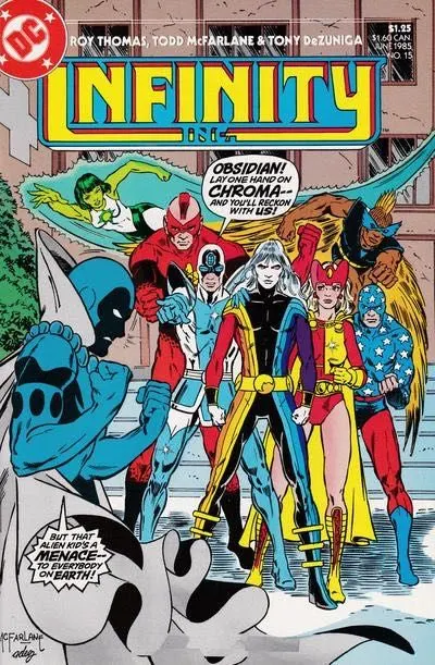 Infinity Inc., Vol. 1 #15 comic book cover, 1985